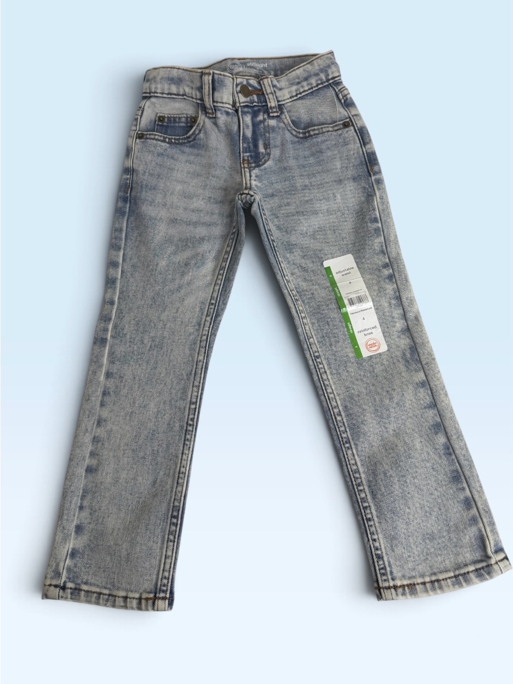 Wonder Nation Light Acid Wash Blue Kids Jeans Size 4 NWT